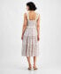 ფოტო #2 პროდუქტის Women's Floral Tiered Lace-Trim Midi Dress, Created for Macy's