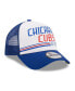 ფოტო #2 პროდუქტის Men's White, Royal Chicago Cubs Stacked A-Frame Trucker 9FORTY Adjustable Hat
