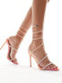 Simmi London Peony spiral heeled sandal in orange ombre