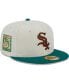 Фото #1 товара Men's White Chicago White Sox Cooperstown Collection Camp 59FIFTY Fitted Hat