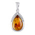 Фото #1 товара Silver pendant with natural amber JST13327PJ