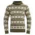 DEVOLD OF NORWAY Alnes Wool Roll Neck sweater Olive / Offwhite, L - фото #1