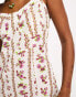 Violet Romance cami strap midi slip dress in floral print