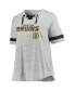 ფოტო #1 პროდუქტის Women's Heather Gray Boston Bruins Plus Size Lace-Up T-Shirt