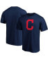 Фото #1 товара Men's Navy Cleveland Indians Official Logo T-shirt