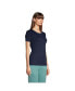 ფოტო #3 პროდუქტის Women's Tall Crew Neck Rib T-shirt