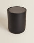 Black resin wastepaper basket with lid