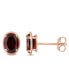 ფოტო #1 პროდუქტის Garnet (1 7/8 ct. t.w.) Oval Stud Earrings in 14k Rose Gold