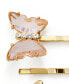 ფოტო #3 პროდუქტის Faux Stone Pave Butterfly Bobby Pin Set