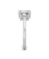 ფოტო #5 პროდუქტის Moissanite Emerald Cut Three Stone Ring 1-1/2 ct. t.w. Diamond Equivalent in 14k White or Yellow Gold