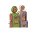 Decorative Figure Home ESPRIT Magenta Pistachio Vintage gasolinera 7 x 4 x 17 cm (2 Units)