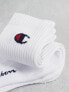 Фото #5 товара Champion 3 pack logo crew socks in white