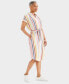 Фото #3 товара Women's Cotton Gauze Short-Sleeve Shirt Dress, Created for Macy's