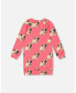 ფოტო #3 პროდუქტის Toddler Girls Long Sleeve Fleece Dress With Pocket Magenta Printed Pug - Toddler|Child