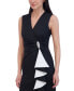 Фото #4 товара Women's Embellished Ruffled Sheath Dress