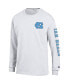 Фото #3 товара Men's White North Carolina Tar Heels Team Stack Long Sleeve T-shirt