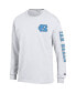 ფოტო #3 პროდუქტის Men's White North Carolina Tar Heels Team Stack Long Sleeve T-shirt