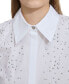ფოტო #5 პროდუქტის Women's Cotton Studded Cropped Shirt