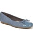 Балетки женские Dr. Scholl's Wexley с бантом Oxide Blue Faux Leather, 9 м - фото #1