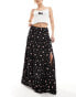 Фото #1 товара Miss Selfridge tiered maxi skirt in ditsy print