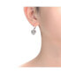 ფოტო #2 პროდუქტის GV Sterling Silver White Gold Plated Two Tone with Clear Cubic Zirconia Leaverback Earrings