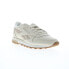 Фото #2 товара Reebok Classic Leather Womens Beige Leather Lace Up Lifestyle Sneakers Shoes 8.5