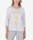 ფოტო #1 პროდუქტის Women's Charleston Striped Embroidered Top