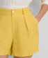 ფოტო #3 პროდუქტის Women's Pleated High-Rise Shorts