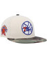 Фото #2 товара Men's Cream, Camo Philadelphia 76ers Hardwood Classics 1976 NBA All-Star Game Off White Camo Fitted Hat