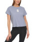 Фото #1 товара Women's Cotton Crewneck Puff-Logo Cropped T-Shirt