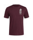 ფოტო #2 პროდუქტის Men's Maroon Distressed Mississippi State Bulldogs Reverse Retro Baseball 2 Hit T-shirt