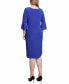 ფოტო #2 პროდუქტის Petite 3/4 Length Trumpet Sleeve Dress