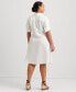 ფოტო #2 პროდუქტის Plus-Size Linen Shirtdress