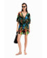 ფოტო #2 პროდუქტის Women's Tropical tunic dress