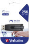 Фото #9 товара Verbatim V3 - USB 3.0 Drive 256 GB - Black - 256 GB - USB Type-A - 3.2 Gen 1 (3.1 Gen 1) - Slide - 10 g - Black