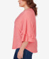 Plus Size Swiss Dot Textured Solid Party Top