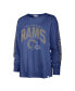 ფოტო #3 პროდუქტის Women's Royal Distressed Los Angeles Rams Tom Cat Long Sleeve T-shirt