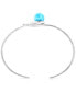 Larimar Knot Cuff Bangle Bracelet (2 ct. t.w.) in Sterling Silver