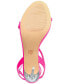 Фото #5 товара Women's Zayn Lucite Heel Asymmetrical Strap Dress Sandals