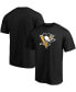 Men's Black Pittsburgh Penguins Team Primary Logo T-shirt Черный, M - фото #1