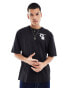 Фото #3 товара G-Star oversized t-shirt in black with industry logo chest and back print