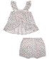 Фото #2 товара Baby Girls Floral Cotton Jersey Top & Bloomer Set