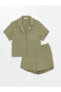 Фото #1 товара Пижама LCW DREAM с блузой с воротником и короткими рукавами и шортами