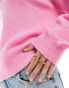 Фото #3 товара Vero Moda slouchy high neck jumper in pink melange