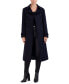 Фото #4 товара Women's Double-Breasted Belted Wool Blend Trench Coat