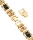 ფოტო #4 პროდუქტის Men's Cubic Zirconia & Carbon Fiber Square Link Bracelet