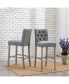 Фото #6 товара Linen Fabric Tufted Bar Stool (Set of 2)