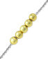 ფოტო #3 პროდუქტის Two-Tone Beaded Ankle Bracelet in Sterling Silver & 18k Gold-Plate, Created for Macy's