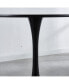 42.1" Mid-Century Dining Table: Round Top, Seats 4-6