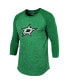Фото #3 товара Men's Tyler Seguin Kelly Green Dallas Stars Name and Number Tri-Blend Raglan 3/4-Sleeve T-shirt